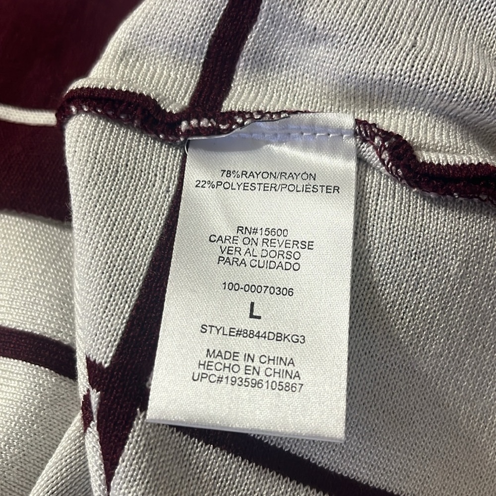 My Michelle Girls Dress Windowpane Fit Flare Size L / 14 color Wine and Ivory - Picture 9 of 16